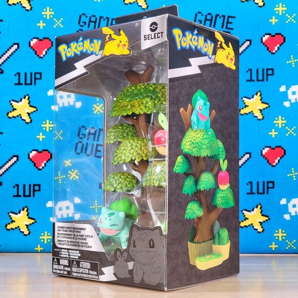 Pokemon Applin & Bulbasaur 7" Select Summer Forest Environment Display Pack New - Picture 6 of 10